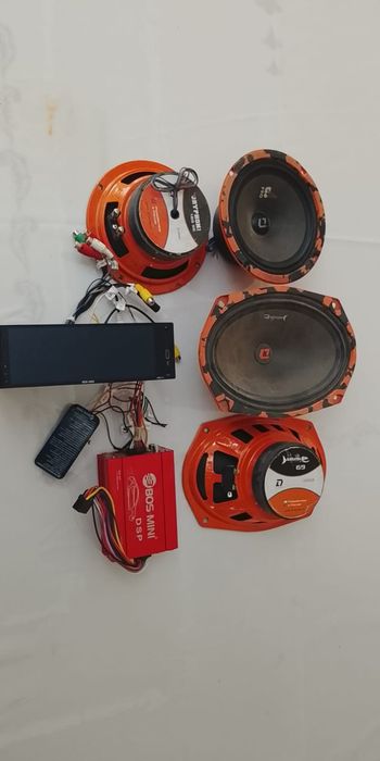 Bos mini магнитафон с усилителем сборе с колонками baracuda