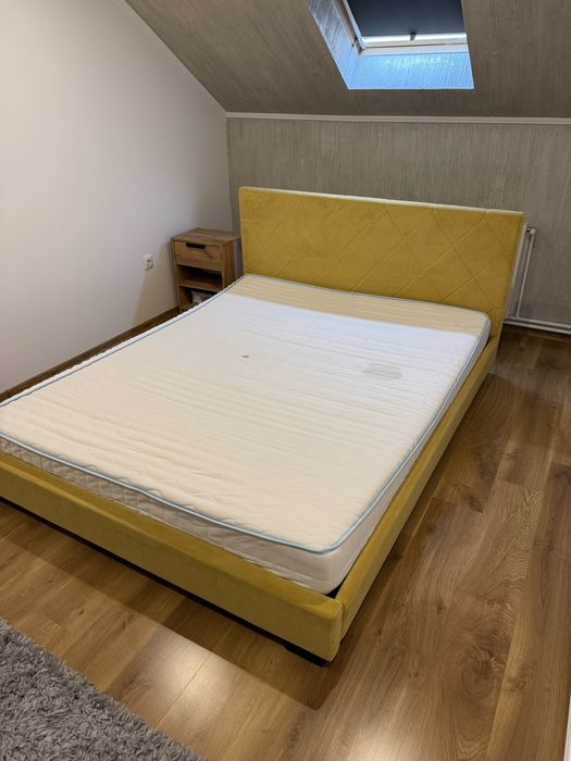 Pat Dublu plus saltea 160/200 somiera inclus 10/10 pret 999 lei