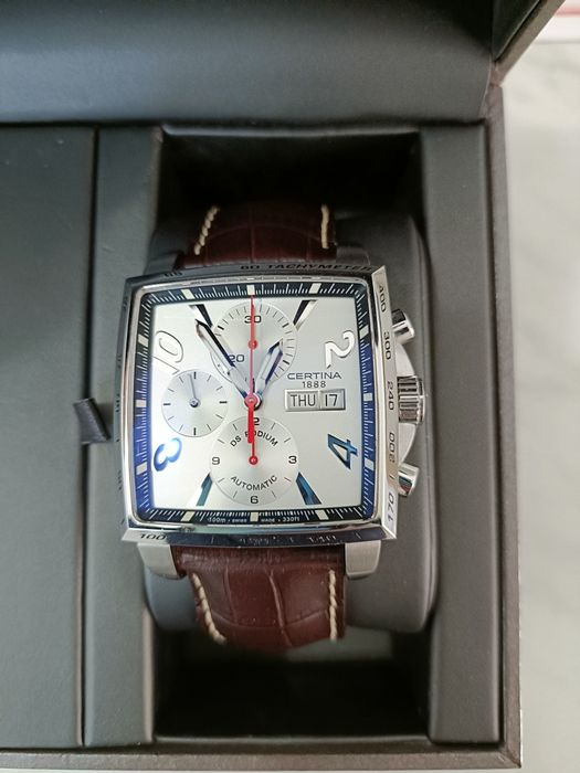 Certina DS Podium Chronograf Square Automatic Valjoux 7750