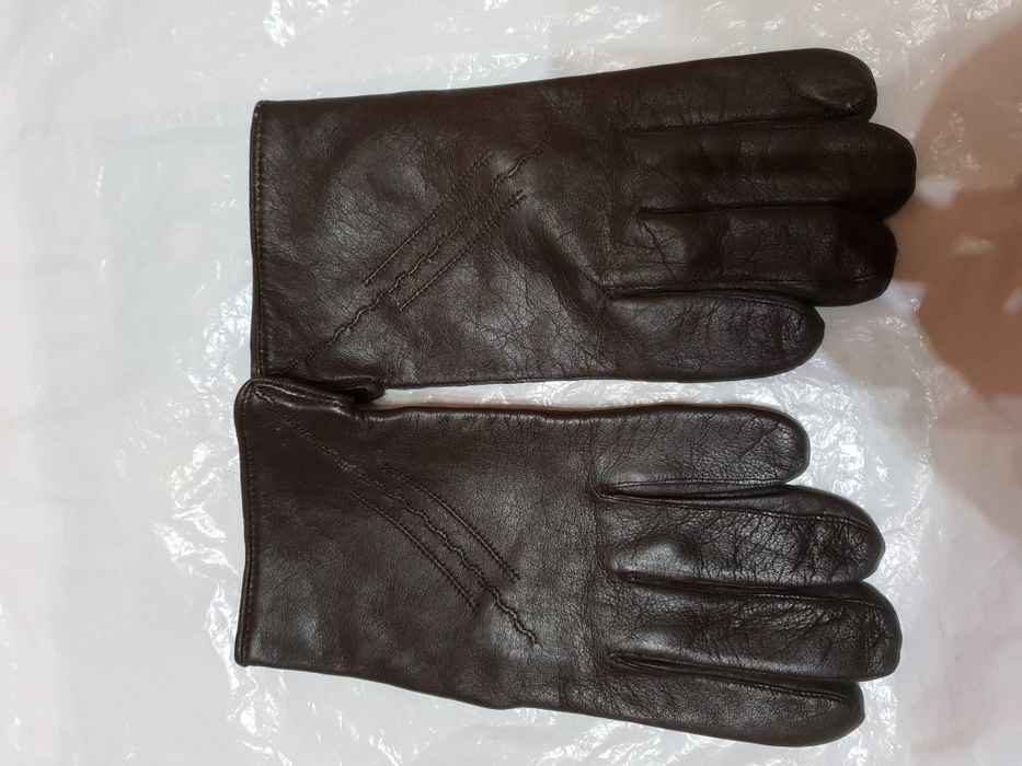 Vand manusi de piele barbati marou