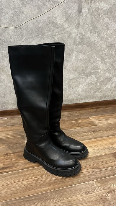 Сапоги женские кожаные