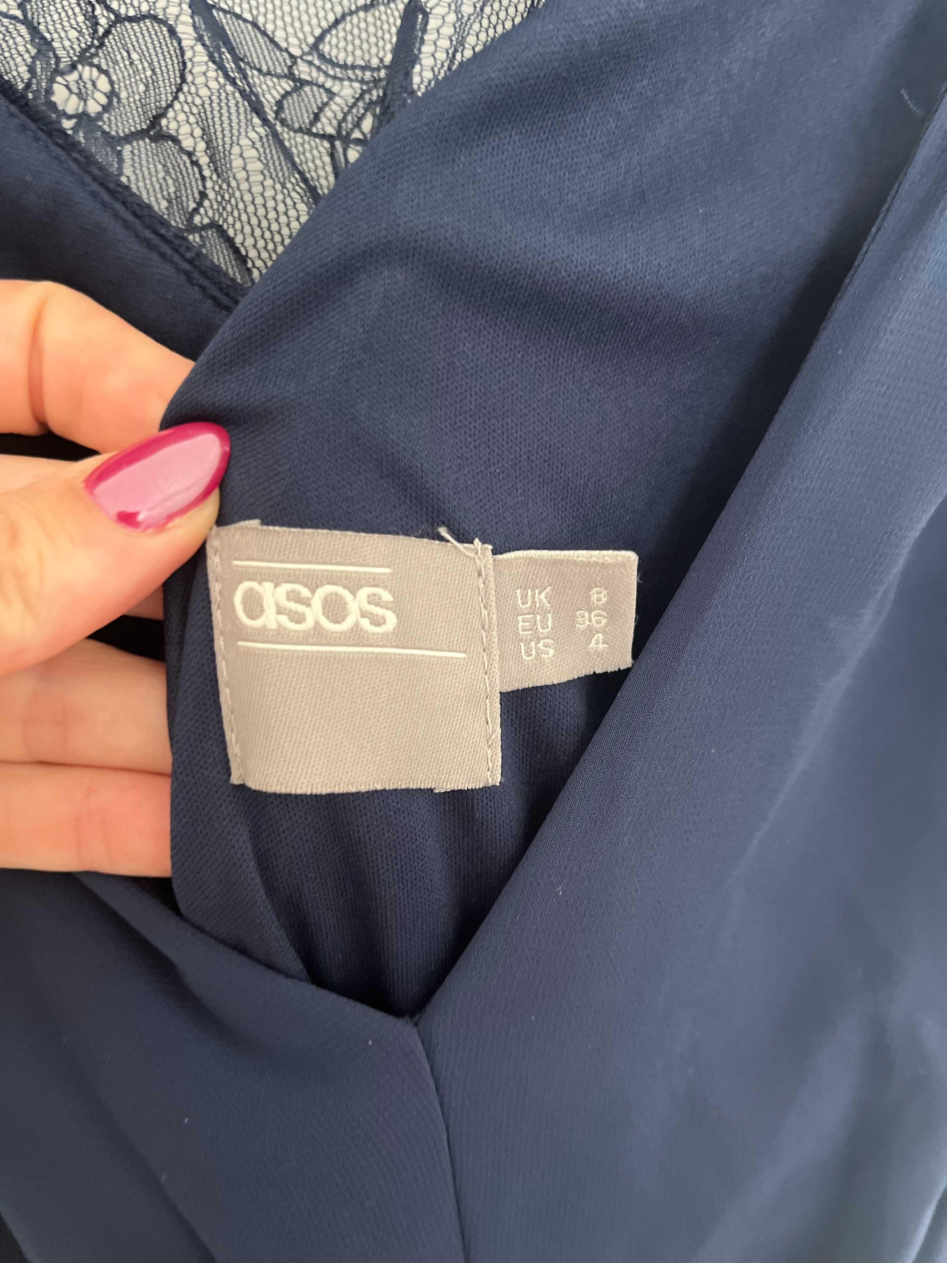 Oфициална Бална Рокля Дълга Asos 36 EU S Тъмно Син