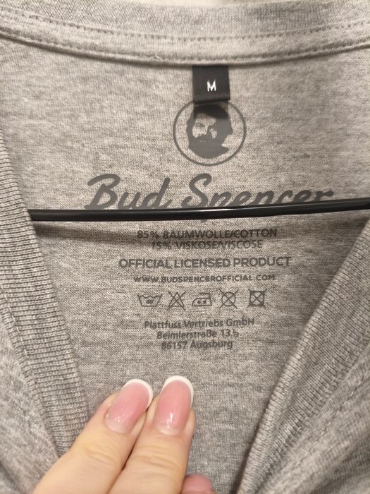 Tricou Bud Spencer original M nou gri