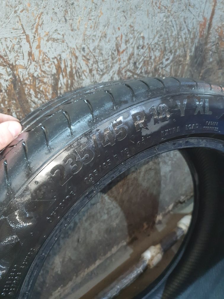 Продам летнюю резину Continental 235/45/R18