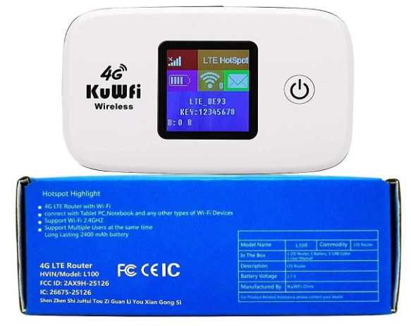Безжичен модемен рутер KuWFi 3G/4G LTE, 150 Mbps