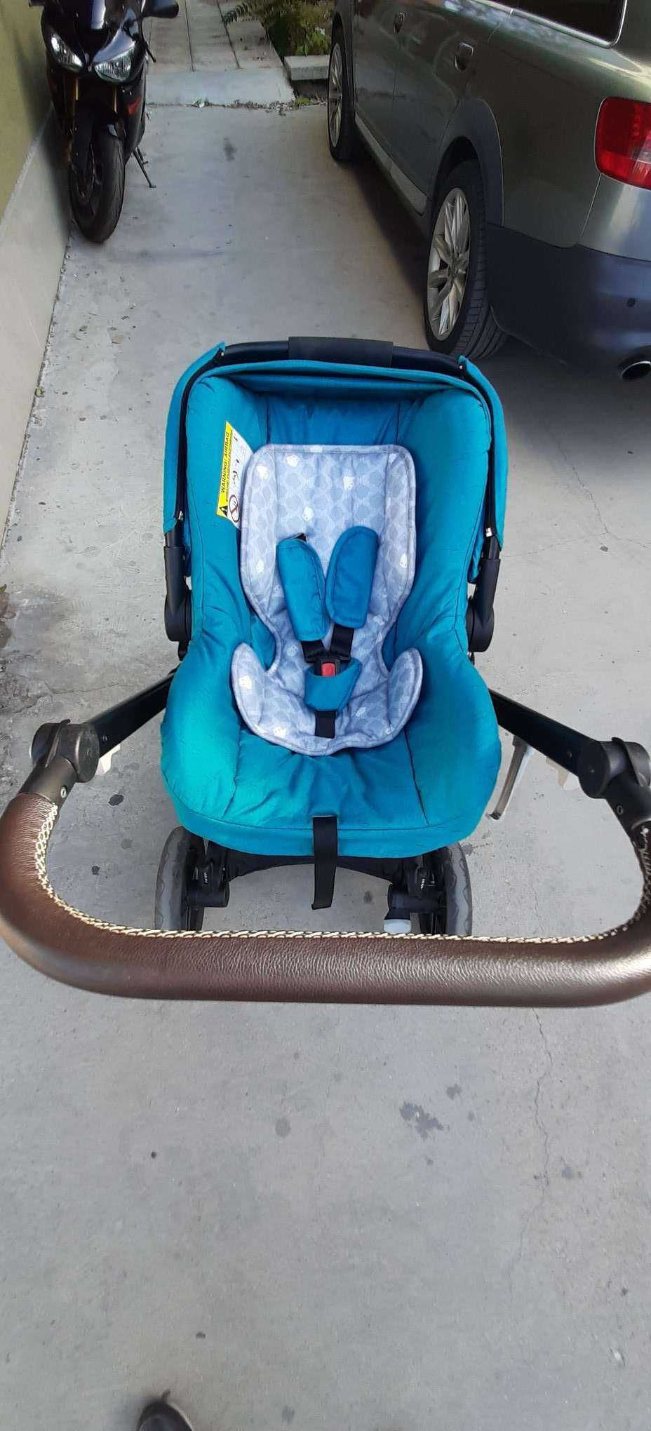 Бебешка количка 3 в 1 Lorelli LUMINA DARK BLUE