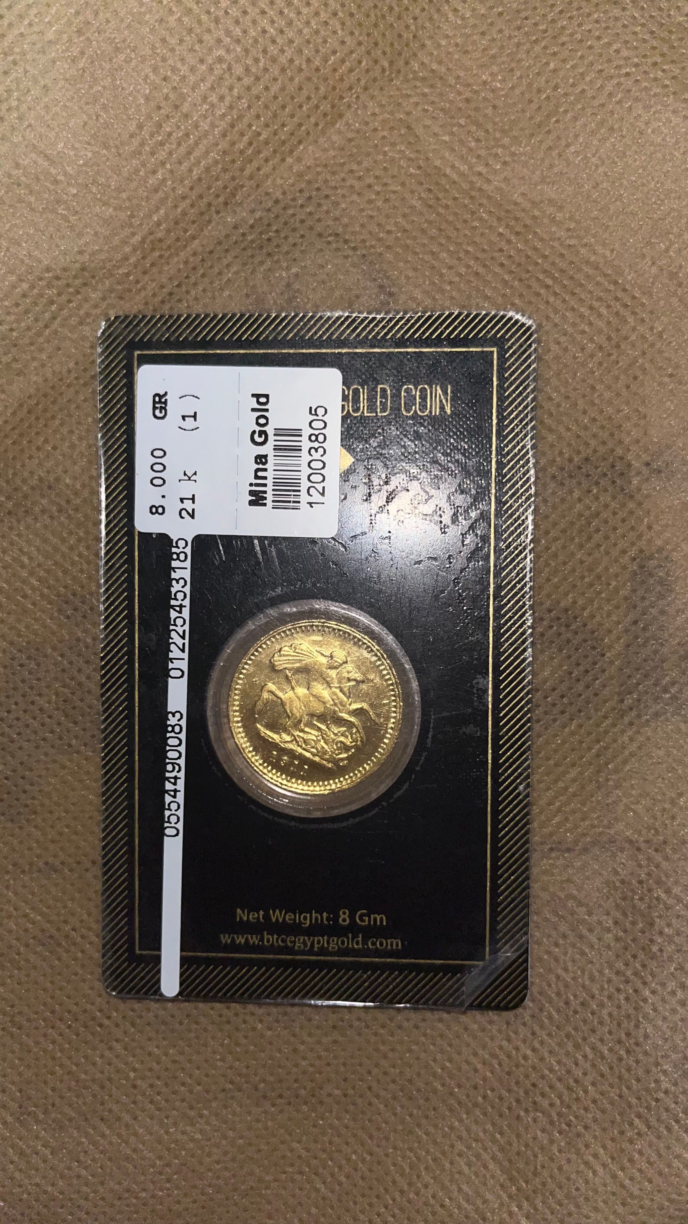 Moneda de aur de 21k