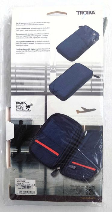 Portofel calatorie TROIKA Safe Flight RFID, gri