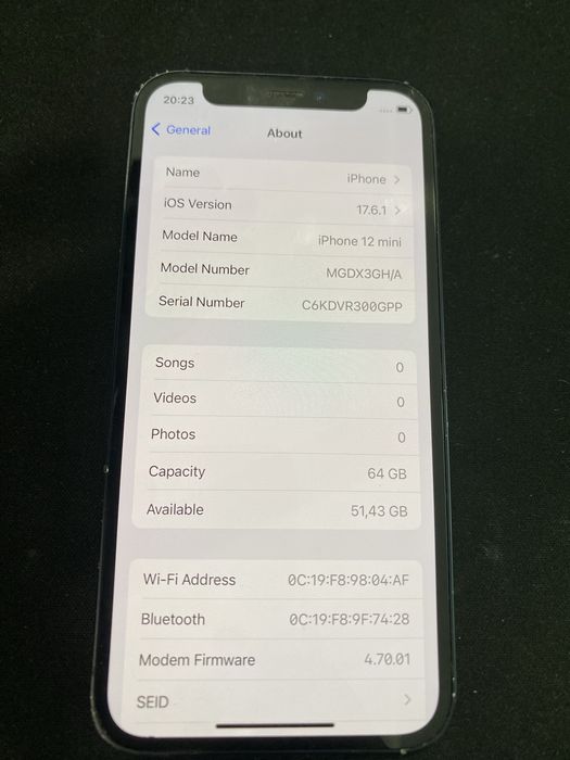 Iphone 12 mini 64Gb ID-XXL2146
