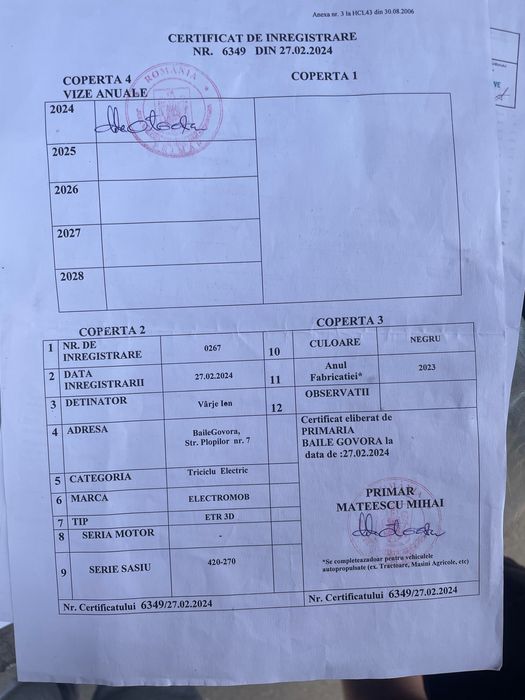 Triciclu Electric  Marca Elektromob