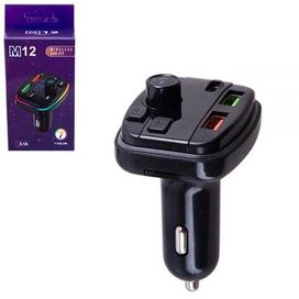 FM трансмитер Блутут Digital One SP00923 М12 Bluetooth v.5.0 + 3xUSB