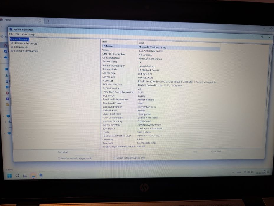 Лаптоп HP Elitebook 840 G1