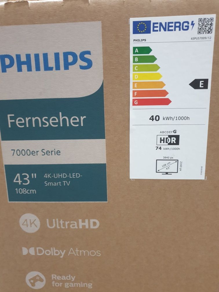 Televizor Philips LED 43PUS7009, 108 cm, Smart TV, 4K Ultra HD