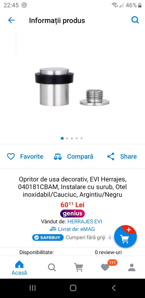 Opritor de usa decorativ