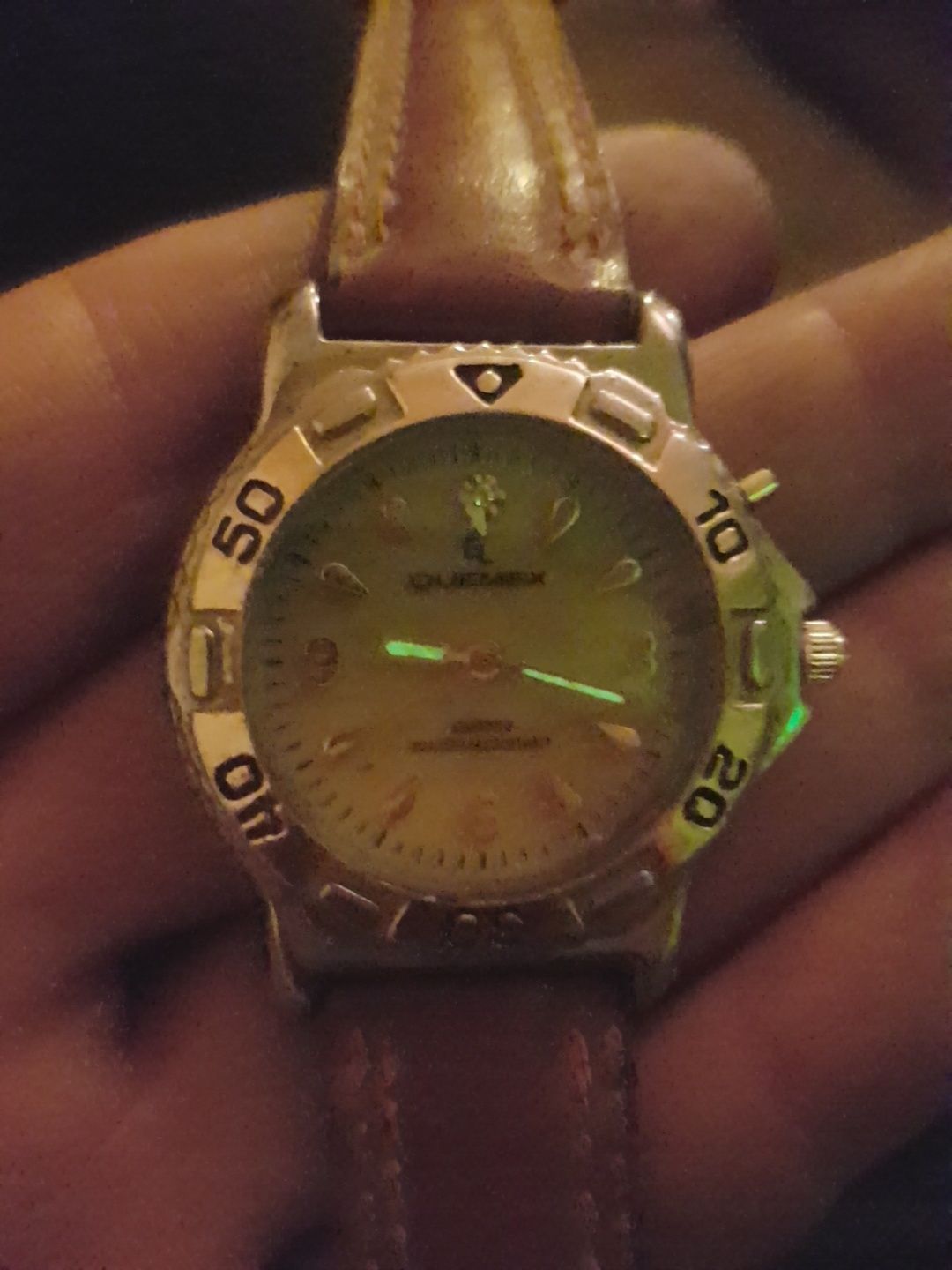 Superb ceas barbati Quemex cadran cu diamant