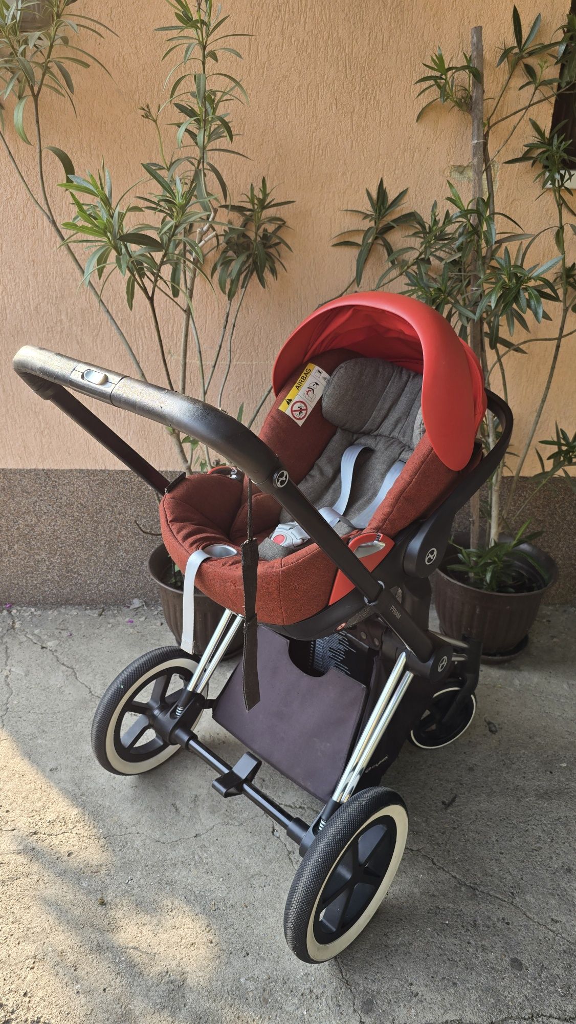 Carucior 3 in 1 SET Cybex Platinum Priam Q Autumn Gold