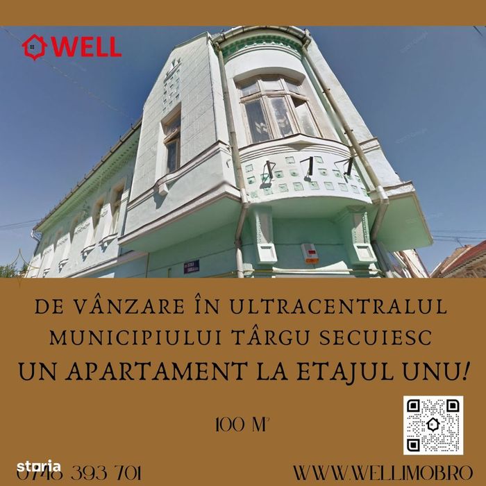 De vânzare apartament în ultracentralul municipiului Târgu Secuiesc!