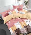 Спален комплект TM Curious Cats, Фин памук, 6 части