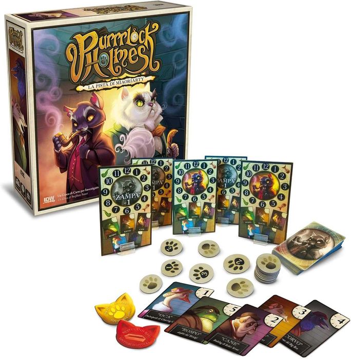 НОВА Purrrlock Holmes-настолна игра-за 2 или повече играчи - ит. език