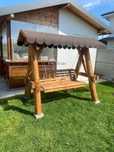 Balansoar  leagan  lemn  rotund  rustic
