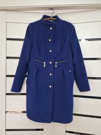 Пальто женское синее в стиле шинель. Тёплое. В Алматы