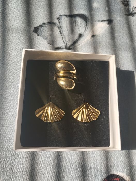 Комплект украшений (сережки, кольцо)