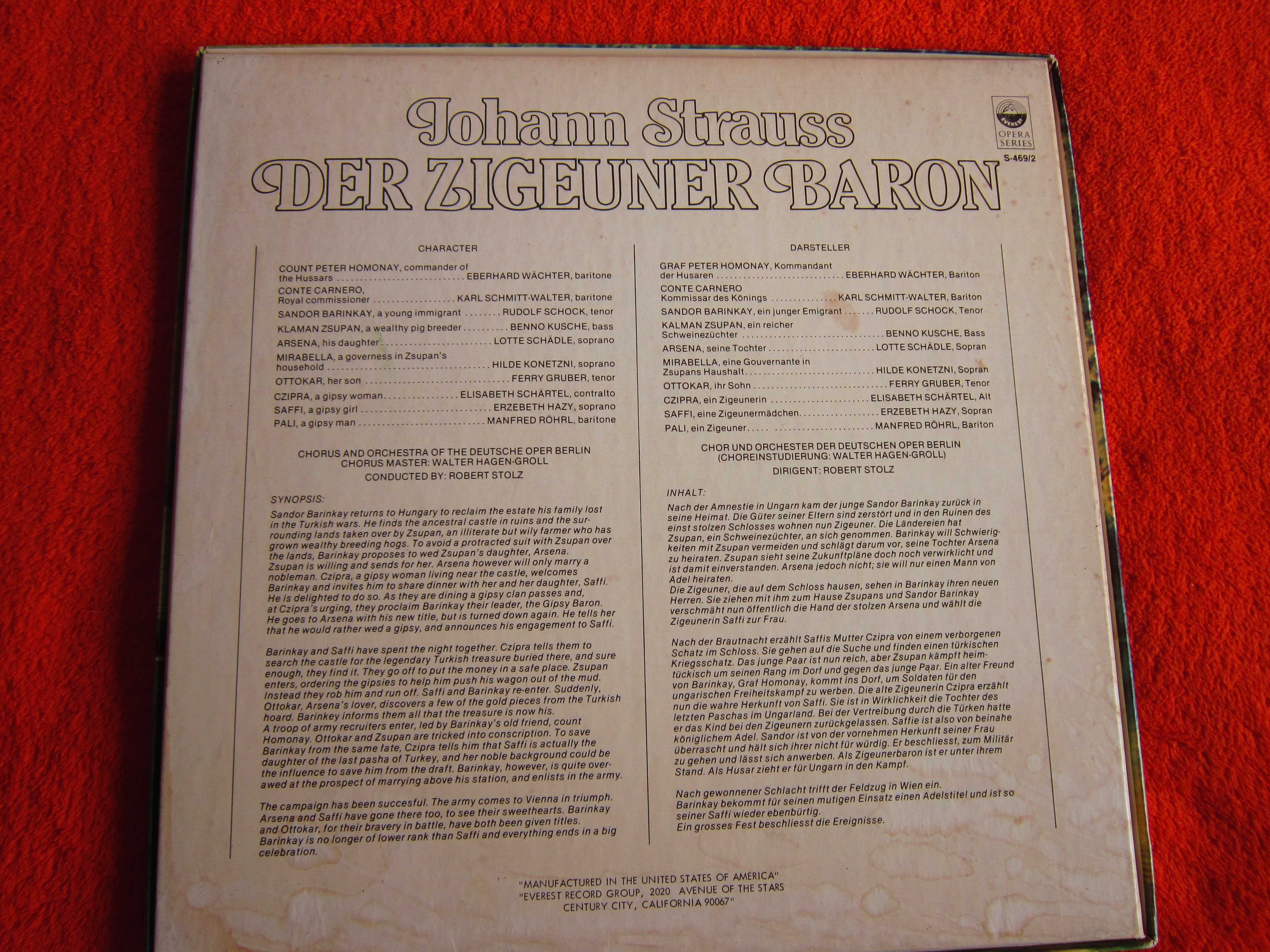 vinil Strauss-Voievodul țiganilor-dir Robert Stolz made in Los Angeles