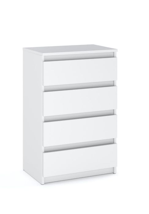 HUGO Comoda cu 4 sertare 60 × 33, 5 × 92, 5 cm, alb mat