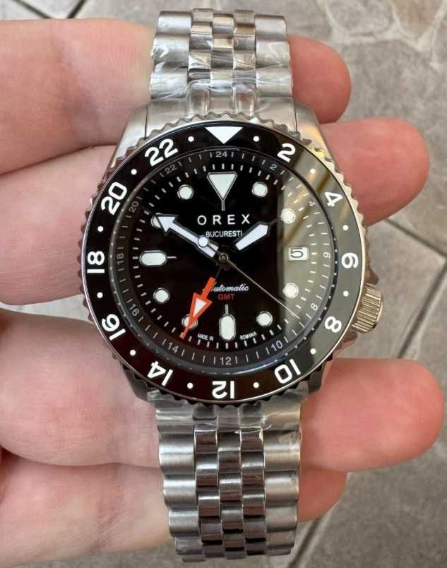Orex Bucuresti Automat NH34 GMT Diver 200 m Inox Safir Ceramic Jubilee