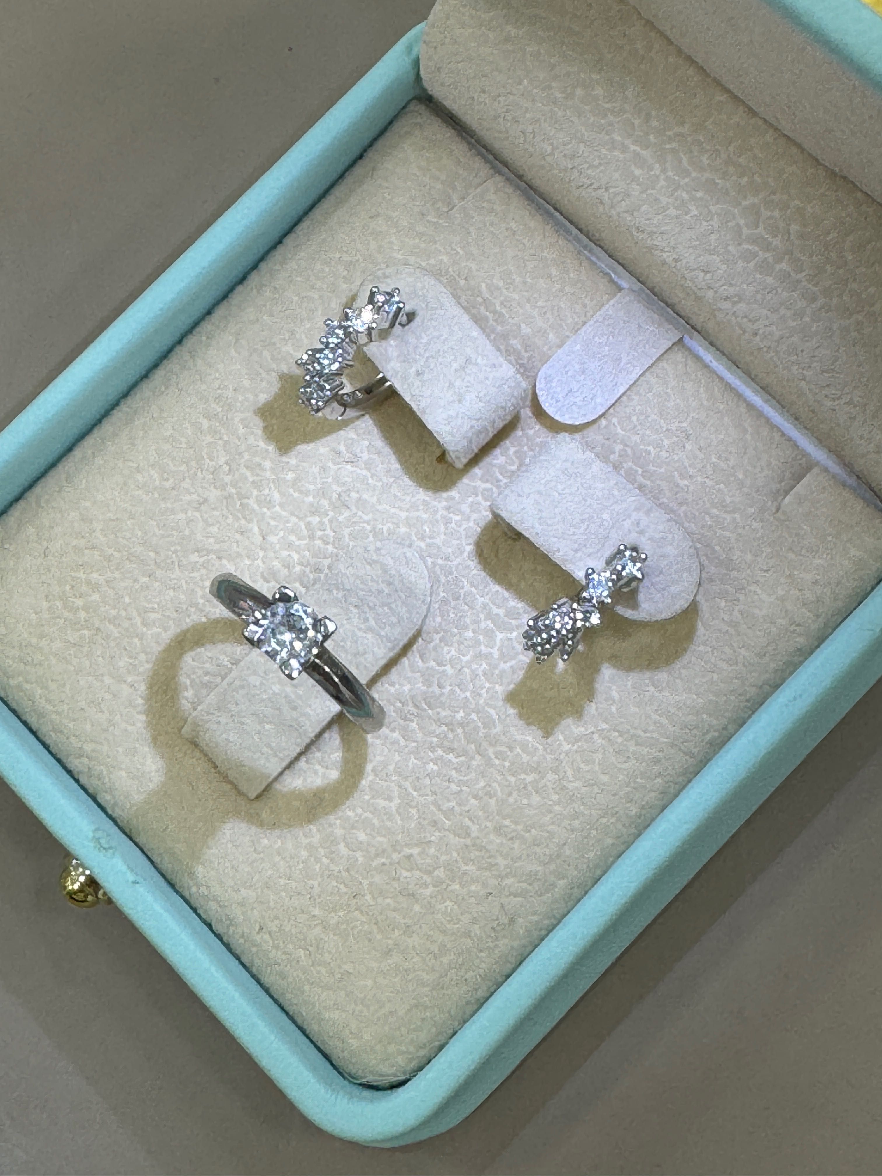 Серебренное кольцо и серьги