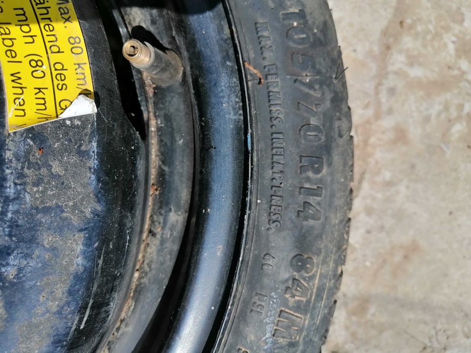 Set jante tabla R15 Opel  + capace roti Opel + roata rezerva slim