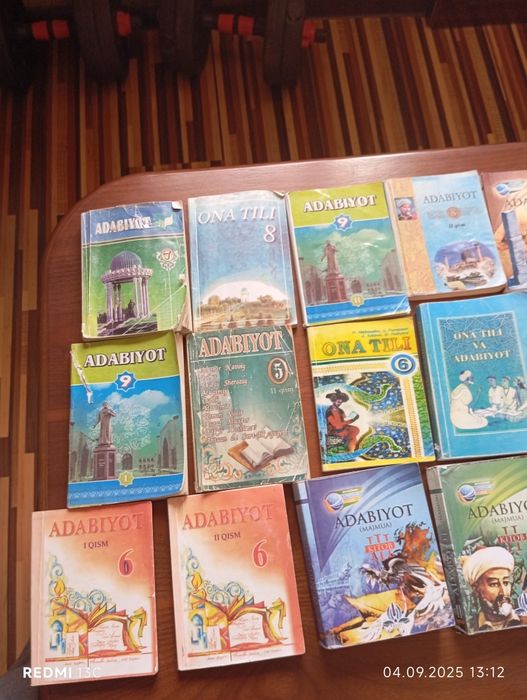 Адабиет ва Она тили китоблари