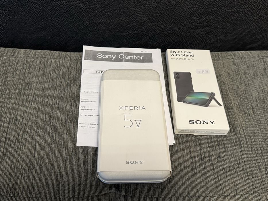 ***КАТО НОВ 128GB Sony Xperia 5 V Sony Center Гаранция до 2027 г.Black