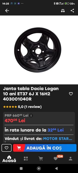 Jante tabla ptr Logan 3