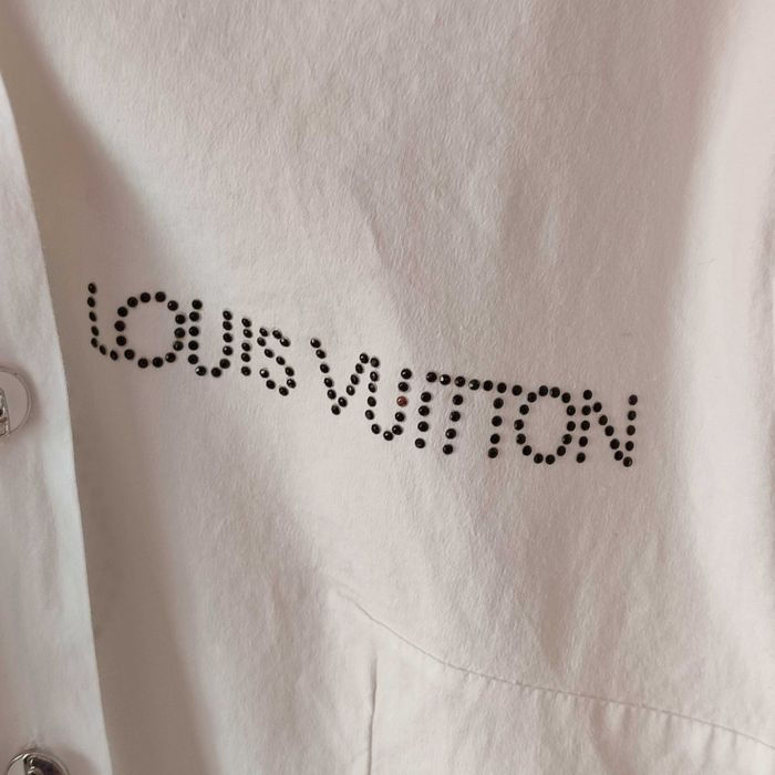 Дамска риза Louis Vuitton бяла риза с камъни