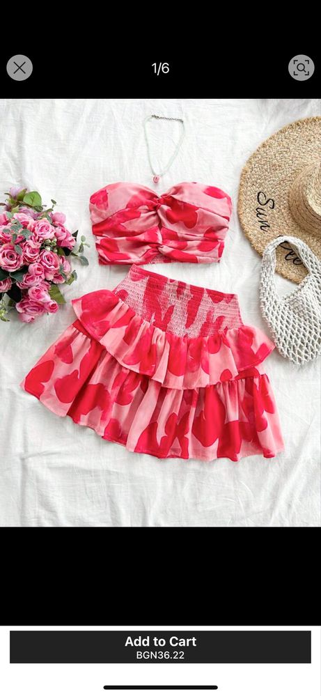 Розов сет от shein
