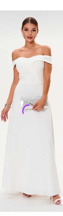 Платье вечернее,длинное,белое