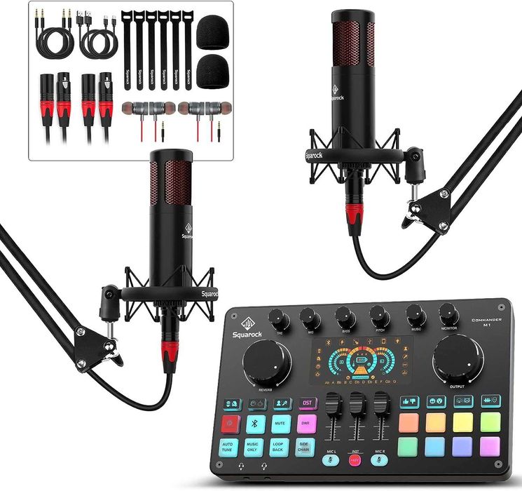 Podcast Equipment Bundle Audio Interface DJ Mixer All-In-One sigilat