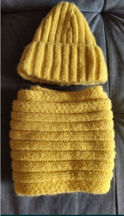 Женский набор шапка шарф тёплый