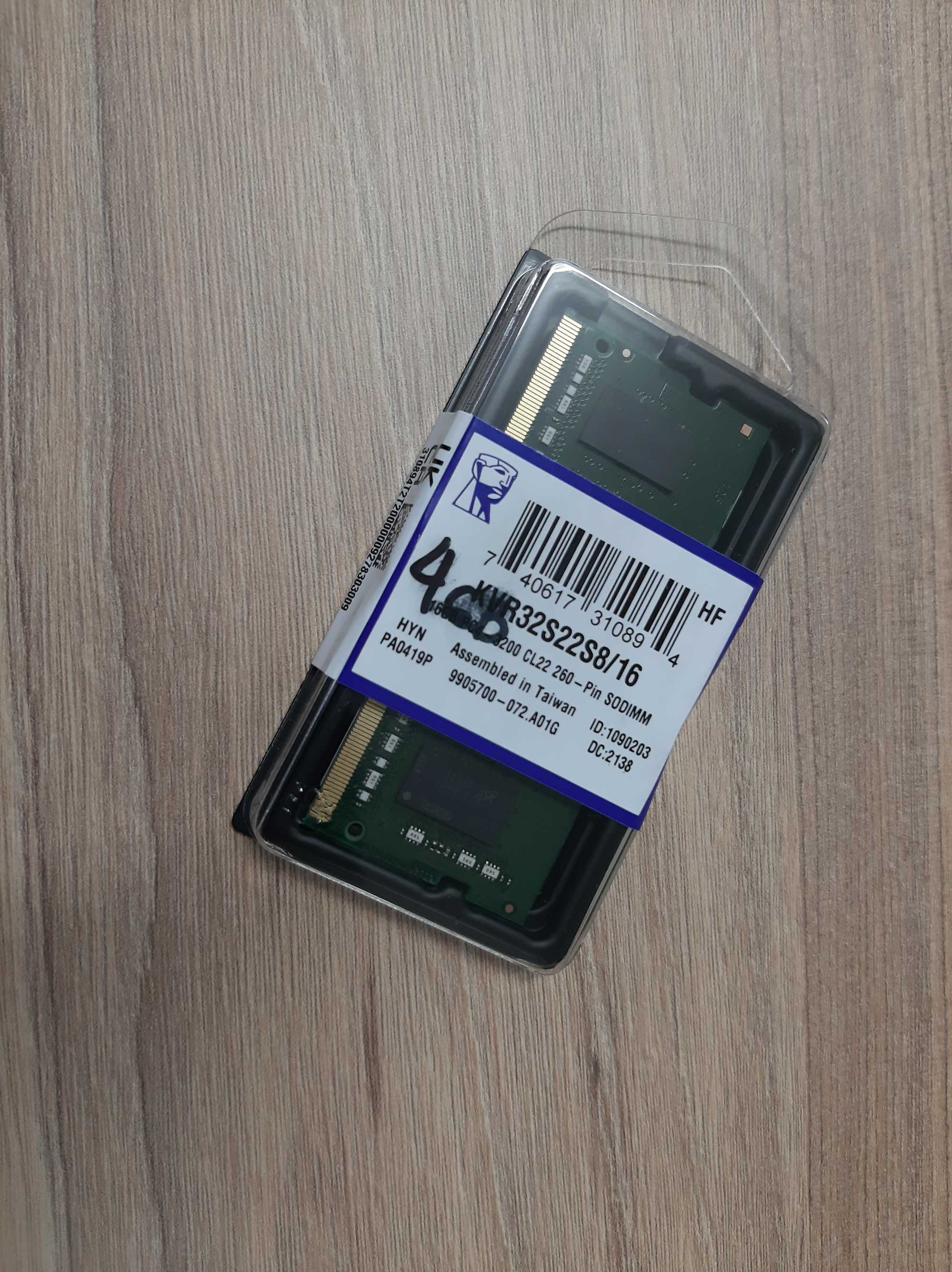 Рам памет за лаптоп Kingston DDR 4 4GB 3200