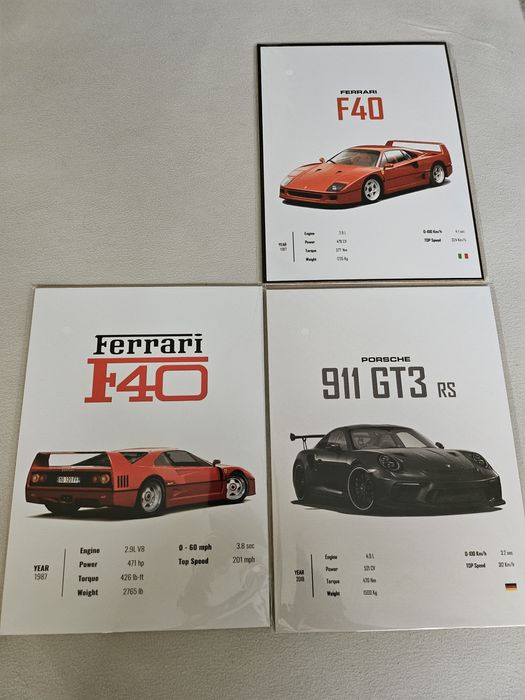 Постери / плакати дървени на Коли Bmw Honda Porche Alfa Romeo Subaru