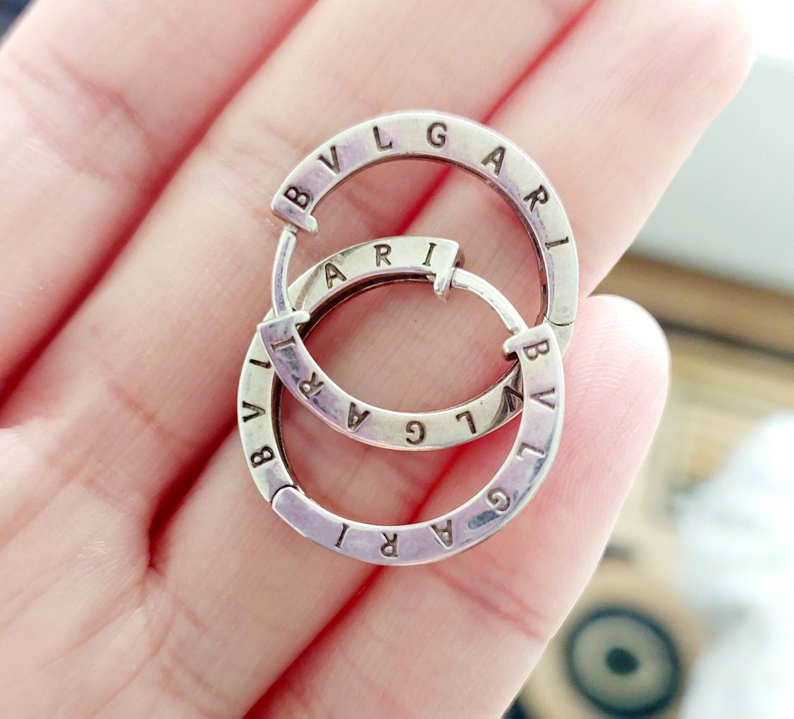 Серьги BVLGARI серебро