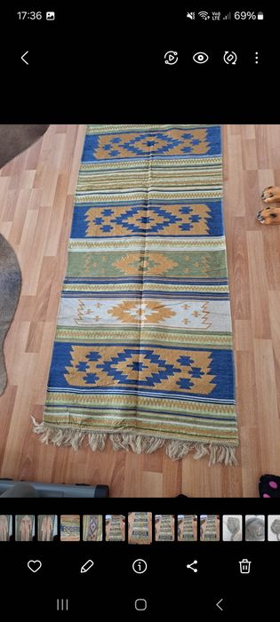 Covor oriental, subțire