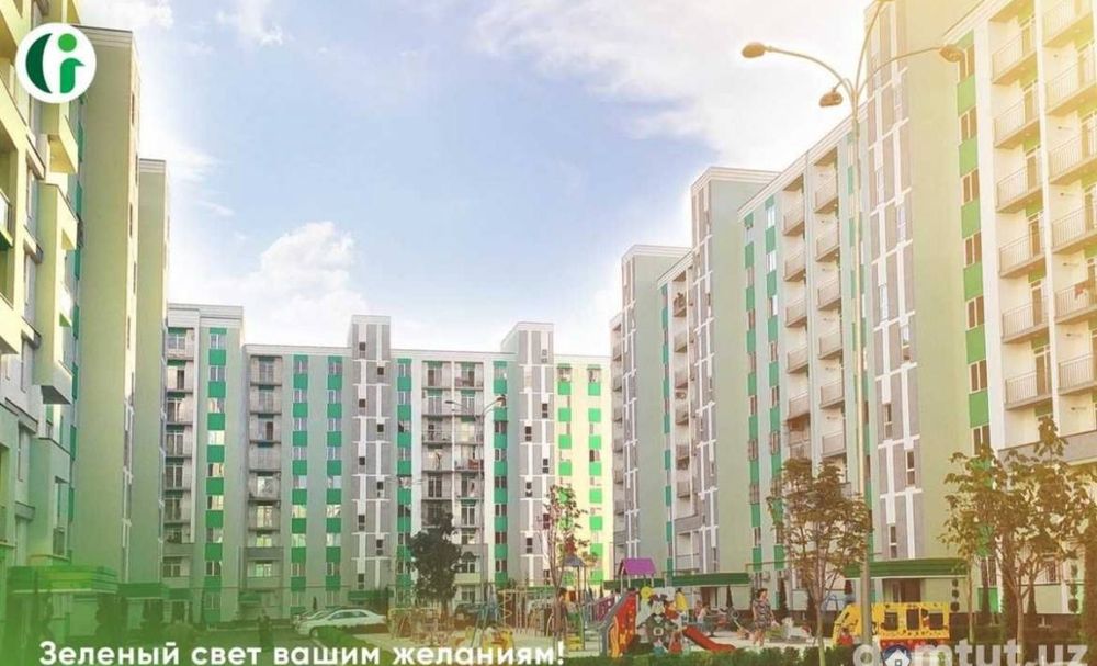 Продам 2х комнат квартира ЖК Green park/Махтумкули 2-линия кадастр ест