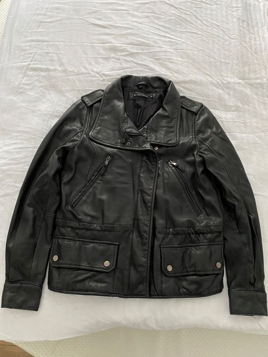 Geaca din piele naturală, Zara, femei