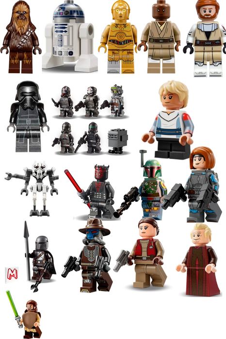 Caut aceste figurine Lego star wars