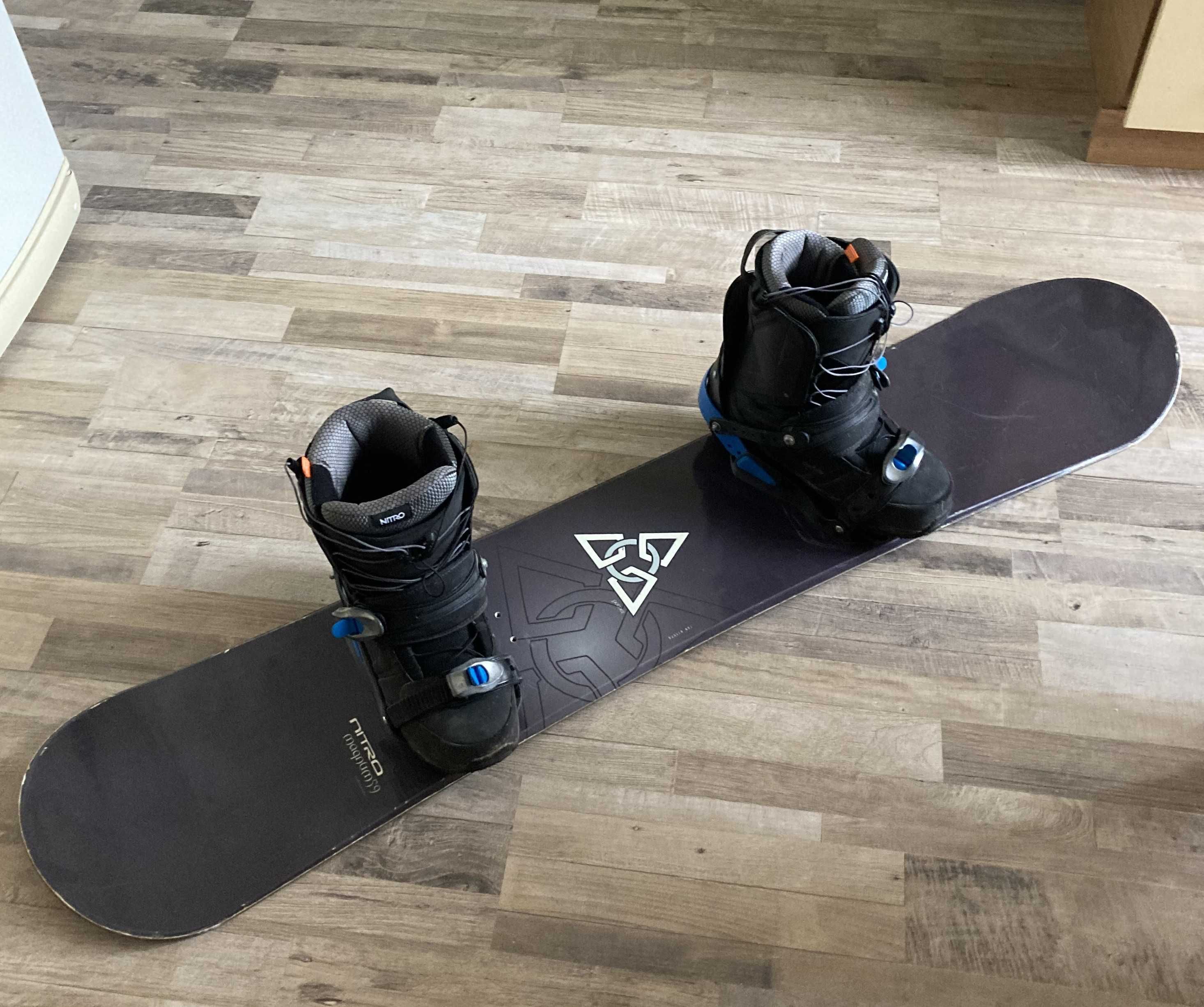 Nitro-snowboard boots (46 2/3) si placa cu legaturi-1.59 normal