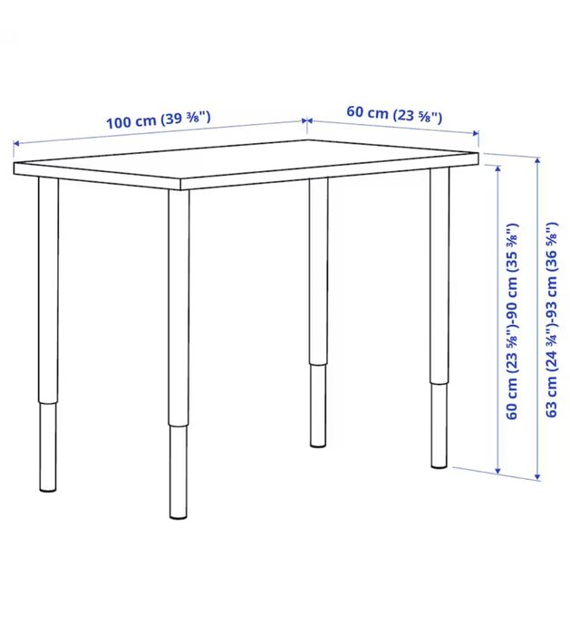 Birou gri inchis ikea