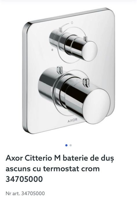 Axor Citterio M baterie de duș ascuns cu termostat crom 34705000