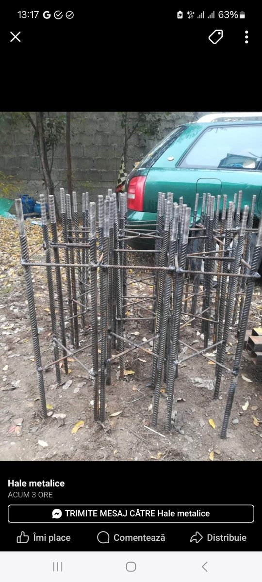 Vand 4ferme metalice la 10m din profil